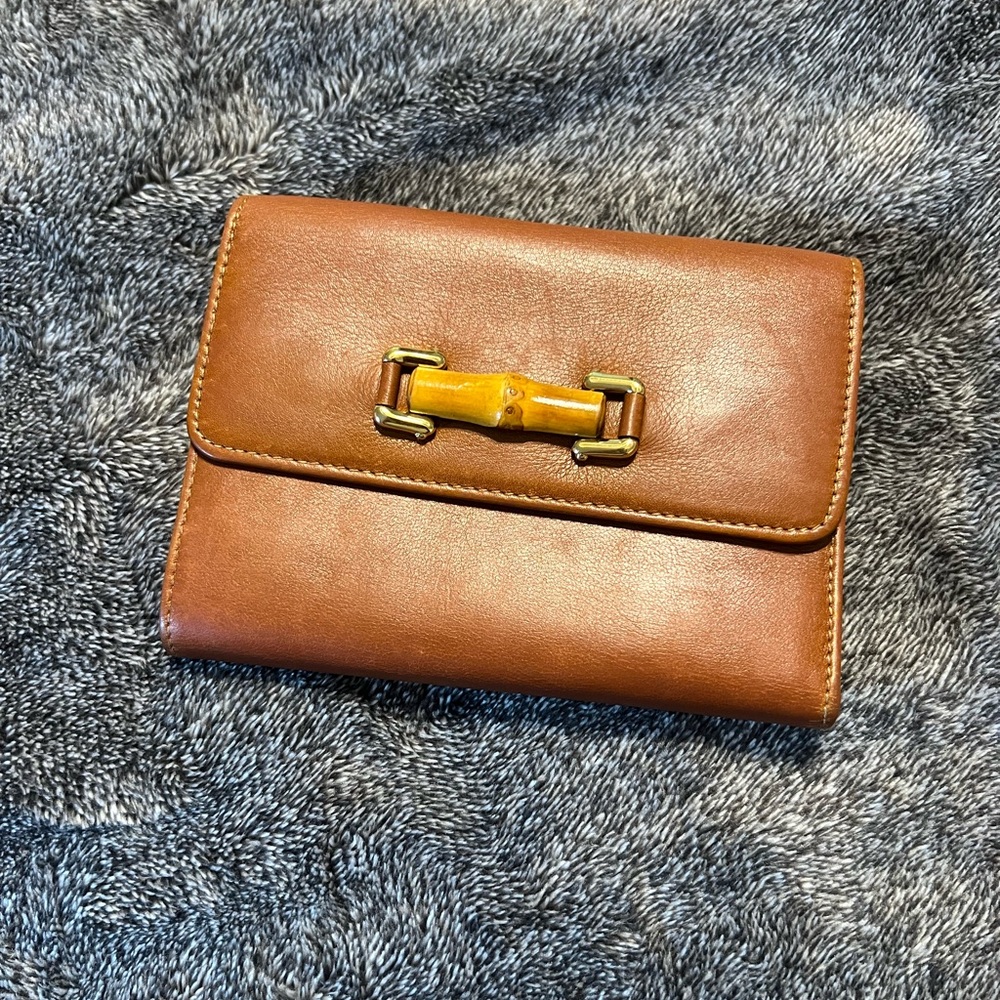 Vintage Gucci bamboo wallet